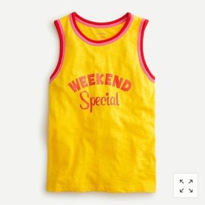 J Crew Edie Parker tank Weekend Special strawberry